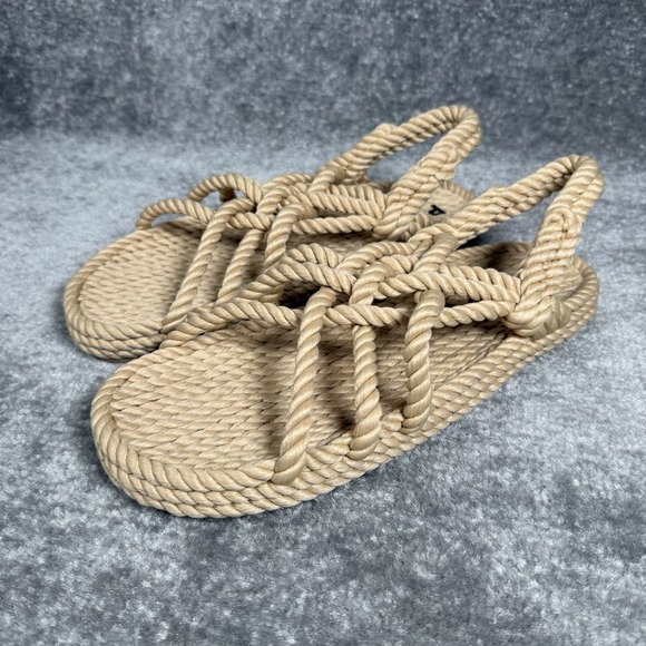 Polo Ralph Lauren Cord Rope Beige Sandal Women's Size 8‎ Boho Natural - Picture 1 of 12